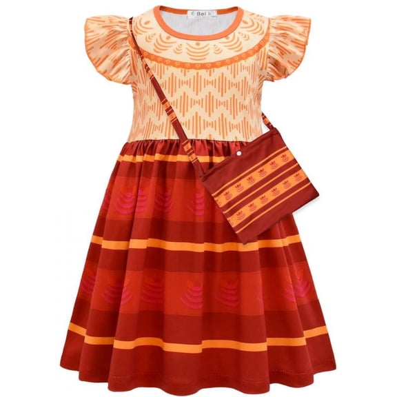 Little Girls Mirabel Princess Dress Summer Casual Halloween Cosplay Dress Outfits