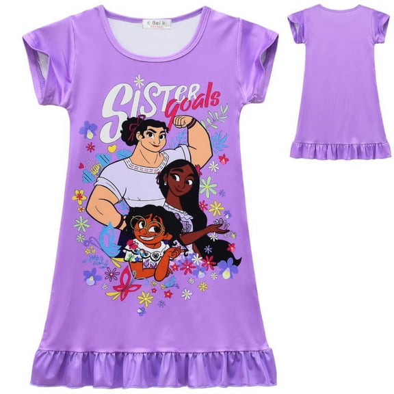 Little Girls Mirabel Princess Dress Up Toddler Summer Casual Dress Girls Night Dresses