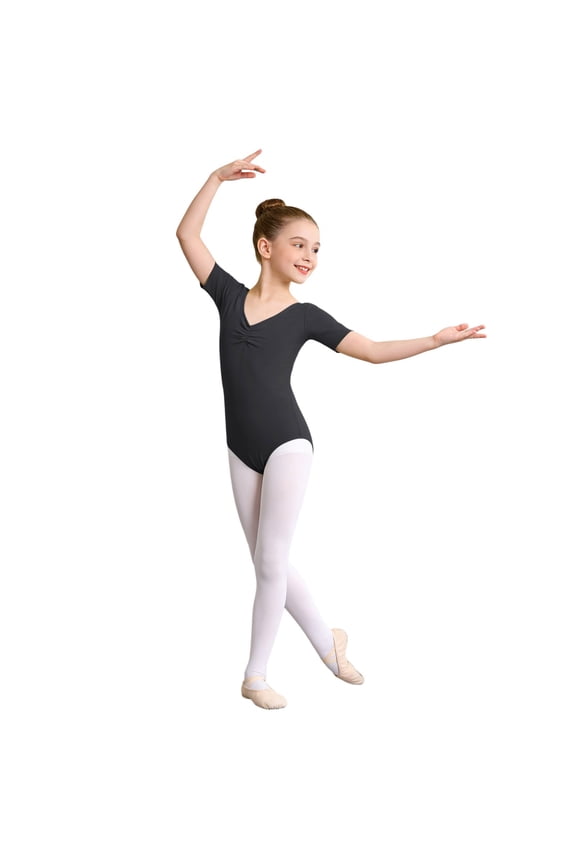 Little Girls One Piece Jumpsuits Elegant Dance For Ballet Practice Comfortable Fit With Easy Snap Front Breathable Summer Outfit Size 6-7T