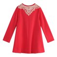 thumbnail image 1 of Little Girls Orange Lace Bow Accents Top 3, 1 of 2