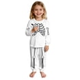 thumbnail image 1 of Little Girls Outfits 2 Piece Sets Halloween Printed Diy Hand-Painted Long Sleeved Tops Long Pants Sleepwear Clothing Set Size 7-8T, 1 of 8
