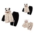 thumbnail image 1 of Little Girls Outfits Girls Sets Toddler Girls Winter Long Sleeve Panda Rabbit Prints Hoodie Tops Pants 2PCS Outfits Clothes Set, 1 of 4