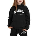 thumbnail image 1 of Little Girls Outfits Sets Casual Winter Wear Trendy Printed Hooded Sweatshirt Fall Girls Clothes Black Size 7-8T, 1 of 4