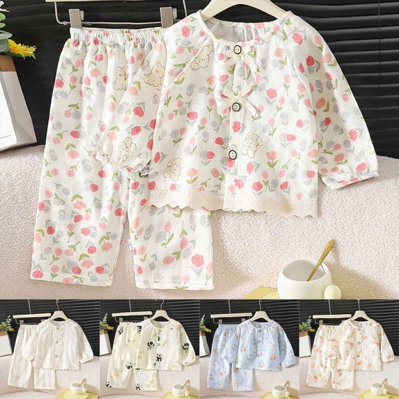 Little Girls Pajamas Sets Toddler Girls Cotton Pjs Sleepwear Sets,seamless 6-12 Months 12-24 Months 2t 3t 4t 5t 6t 7t 8t 9t Children Pink 11-12 Years