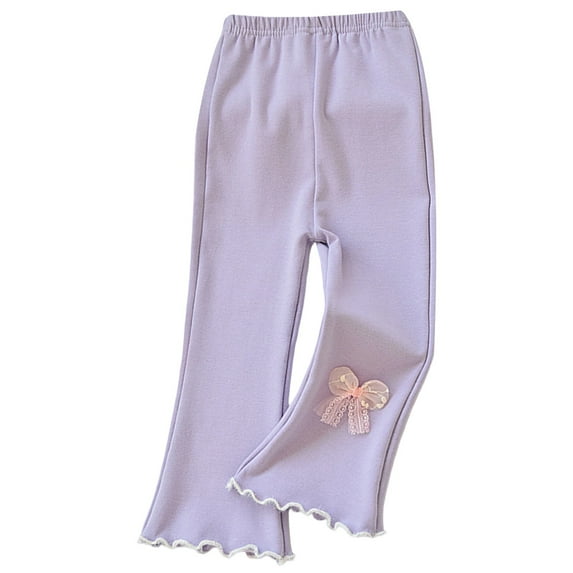 Little Girls Pants Casual Flare Leg Trousers Kids Spring Autumn Fashion Long Pants Clothes Size 5-6T