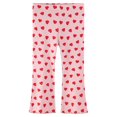 thumbnail image 1 of Little Girls Pants Casual Flared Leg Pants Kids Soft Play Girls Clothes Pink Size 7-8T, 1 of 9