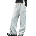 thumbnail image 1 of Little Girls Pants Drawstring Elastic Sweatpants Solid Color Casual Active Joggers Clothing Light Gray Size 5-6T, 1 of 6