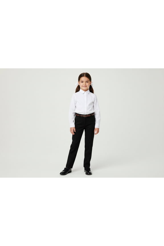 Little Girls Pants With Side Slit Size 7 Black