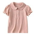 thumbnail image 1 of Little Girls' Peter Pan Collar Cotton Polo Puff Tee Top PK1 5-6 Years, 1 of 3