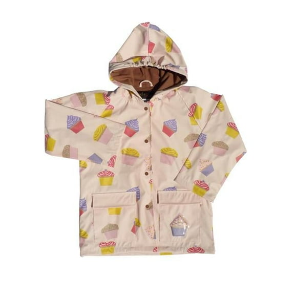 Little Girls Pink Cupcakes Galore Rain Coat 4T