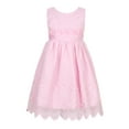 thumbnail image 1 of Little Girls Pink Embroidered Scallop Party Dress 2, 1 of 7