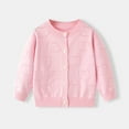 thumbnail image 1 of Little Girls Pink Kitty Cut-Out Cardigan 5T - Soft Knitted Easy Care Sweater for School & Outings, 1 of 6
