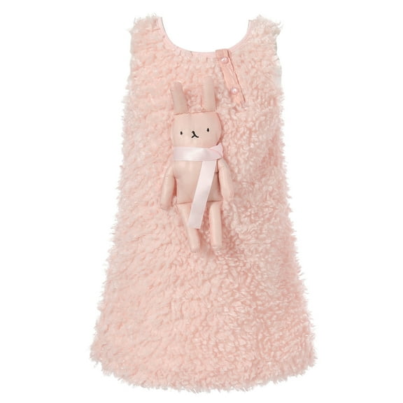 Little Girls Pink Padded Rabbit Toy Dress 3