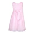 thumbnail image 1 of Little Girls Pink Shoulder Sash Bow Bridal Party Dress 3, 1 of 7