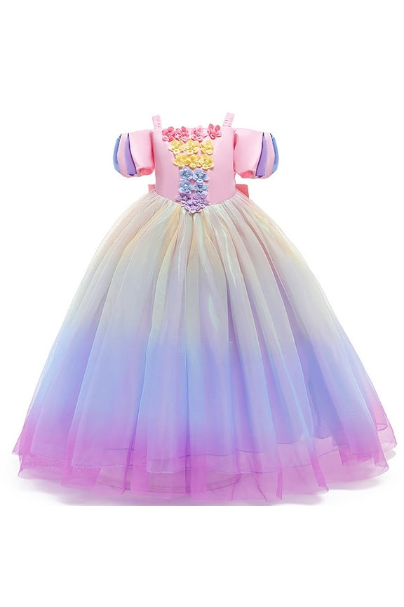 Little Girls Princess Costume Christmas Party Birthday Dress Up Cosplay