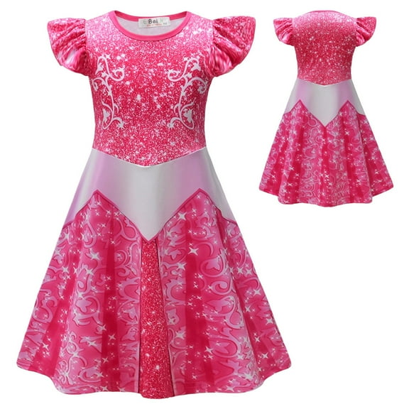 Little Girls Princess Costume Halloween Birthday Cosplay Outfits, 3-9Y