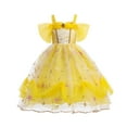 thumbnail image 1 of Little Girls Princess Dress Off Shoulder Belle Costume Halloween with Accessories, 1 of 7