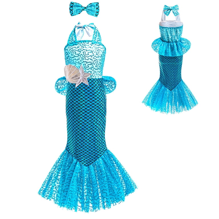 fitted lace wedding dress Dress Up America Little Mermaid Girls Costume- T4 main image 0