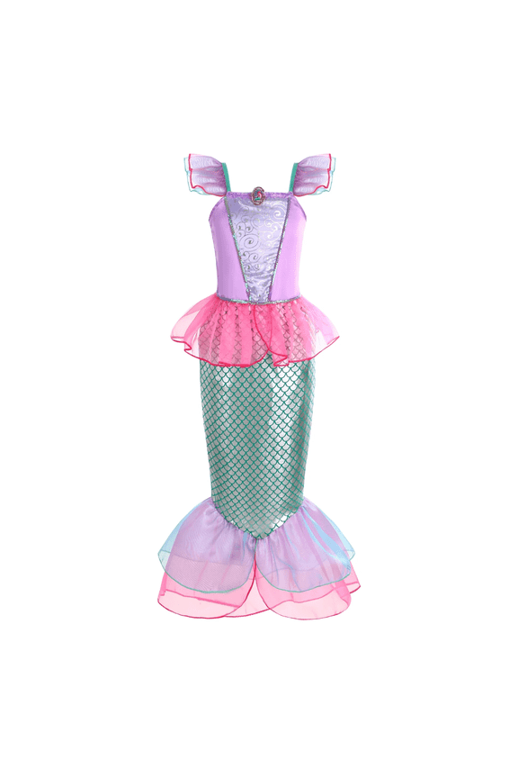 Little Girls Princess Mermaid Costumes Pink Mermaid Costumes Girls Dress Up Costume For 5-6 Years