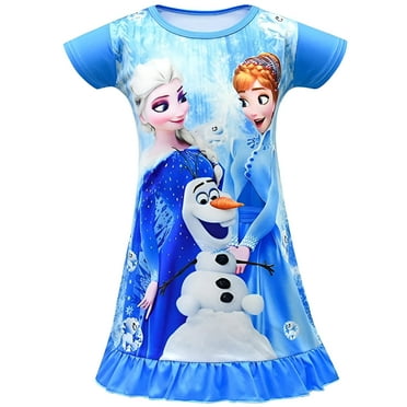 Little Girls Princess Pajamas Nightgown Toddler Printed Nightdress Sleepwear