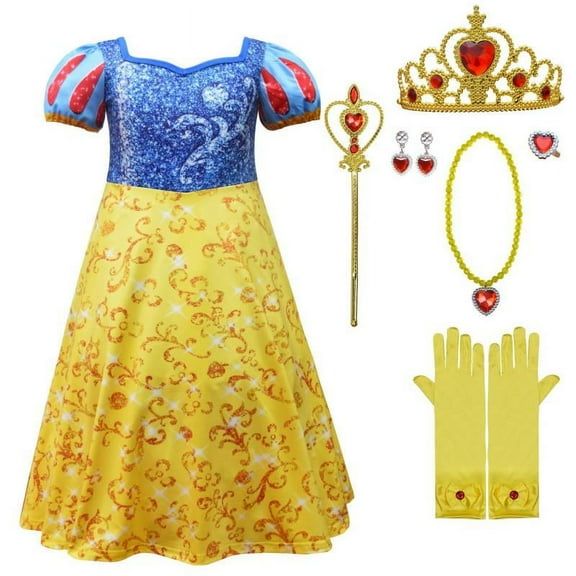 Little Girls Princess dress Birthday Party Costumes Halloween with Accessories