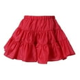 thumbnail image 1 of Little Girls Red Lightweight Ruffled Skirt 6, 1 of 2