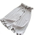 thumbnail image 1 of Little Girls Ribbon Tie Chiffon Loose Pleated Wide Leg Palazzo Pants, 1 of 5