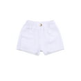 thumbnail image 1 of Little Girls Ripped Denim Shorts Kids Solid Color High Elastic Waist Jeans Short Pants, 1 of 7