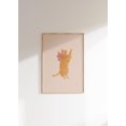 thumbnail image 1 of Little Girls Room Cute Cat Cottage Nursery Cat Print Orange Cat Wall Art Girl Playroom Print Coquette Room Decor Whimsical Cat Art Wall Art, Modern Wall Decor, 24x36 UNFRAMED, 1 of 2