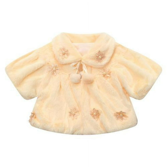 Little Girls Rose Delicate Flowers Early Winter Waistcoat 4/5
