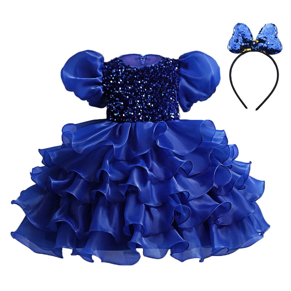Kids Little Girls' Dress Sequin Party Birthday Ruffle