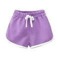 thumbnail image 1 of Little Girls Running Athletic Cotton Shorts Infant Toddler Kids Workout Dance Shorts Summer Beach Sports Casual Short Pants for 1-8 Years, 1 of 6