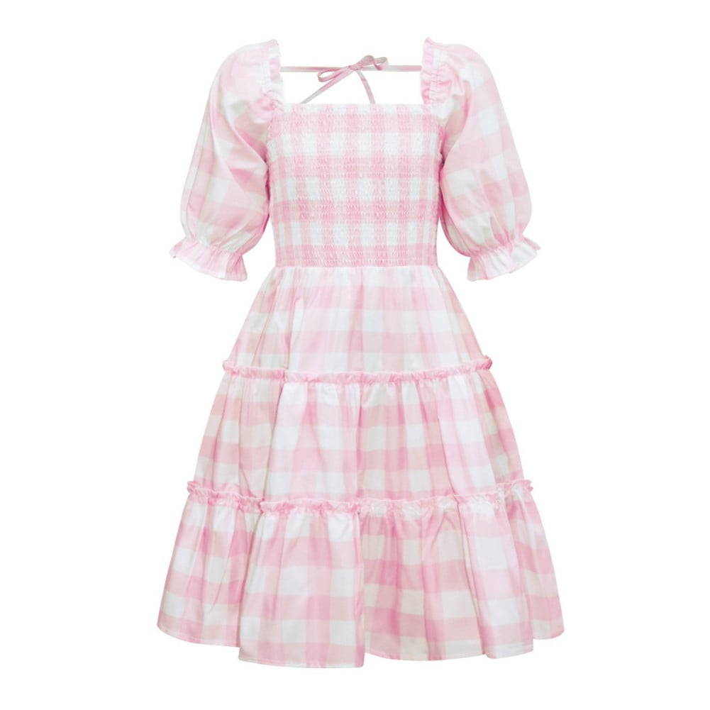 Little Girls Short Sleeve Dresses Kids Print Party Dress 7-12T - Walmart.com