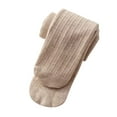 thumbnail image 1 of Little Girls Size 5/6 Toddler Kids Baby Girls Cotton Lined Warm Full Leggings Knitted Pantihose Stretchy Basic Full Length Pants Pantyhose for Winter Stocking Khaki, L, 1 of 9