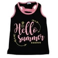 thumbnail image 1 of Little Girls' Sleeveless Arrow Pineapple Summer Glitter Cotton Tank Top Vest Black 4 M (P201448P), 1 of 2