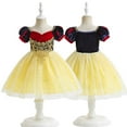 thumbnail image 1 of Little Girls Snow Princess Dress Puff Sleeves Birthday Dress up 1-7T, 1 of 6