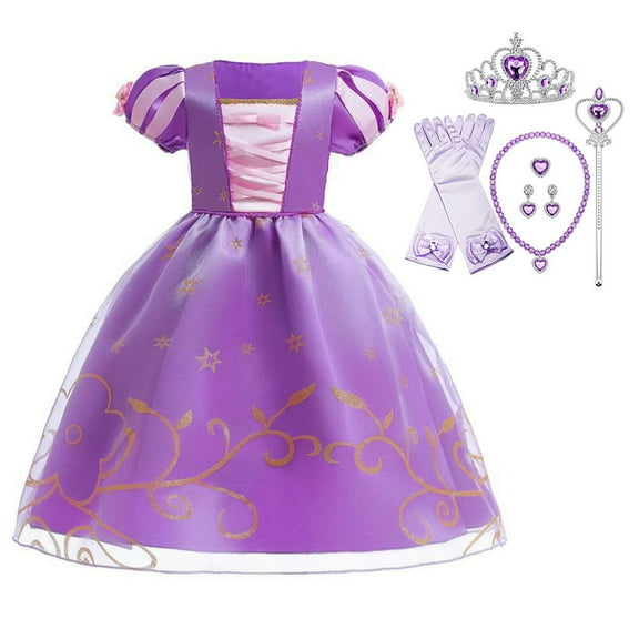Little Girls Sofia Princess Dress Party Halloween Cosplay Fancy Dress Up