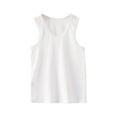 thumbnail image 1 of Little Girls Soild Ribbed Tank Top Summer Basic Sleeveless Sports Unisex Vest, 1 of 3