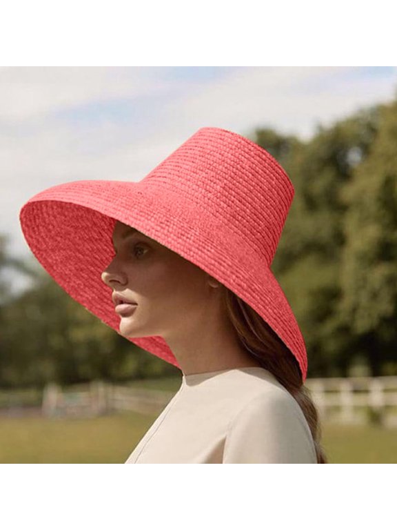 Little Girls Straw Sun Hat Summer Beach Cap Foldable Wide Brim Easter Princess Toddler Easter Bonnet Straw Hat