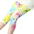 thumbnail image 1 of Little Girls Summer Floral Capris Leggings 3/4 Skinny Pants, Uccdo Toddler Girl Casual Tights Legggings, 2-10 Years, 1 of 4