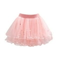 thumbnail image 1 of Little Girls Summer Skirts Spring Baby Stage Show Puffy Mesh Skirt Nailed Beads Elastic Waist A-Line Pengpeng Base Skorts Toddlers To Big Kid 5-6 Years, 1 of 7