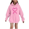 thumbnail image 1 of Little Girls Sweatshirt Crewneck Oversized Pullover Cotton Clothes Printed Long Sleeves Tops Casual Fleece Sweater with Pocket Fall Winter Warm Sweatshirts Kids Hoodies, 1 of 5
