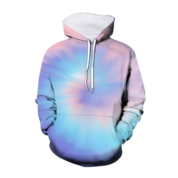 Little Girls' Sweatshirts New Children's Hoodie Tie Dye Printed Pullover Kids Tie Dye Pocket Tops for Girls Size 5-6T