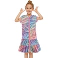 thumbnail image 1 of Little Girls Swim Coverup Kids Leopard Print Swimsuit Coverup Zip Up Beach Bathing Suit Hooded Bathrobe Beach Dress Size 5-6T, 1 of 7