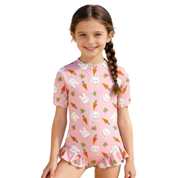 Little Girls Swimsuit Summer Girls' Stretch Swimwear for Cute Swim for Kids Soft Elastic Girls' Swimwear for 1 8 Years Bathing Suit Swimsuits