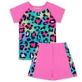 thumbnail image 1 of Little Girls Swimsuits Bathing Suit Short Sleeve Swimwear Leopard Heart Printed Swim Shirts and Rash Guards Size 7-8T, 1 of 8