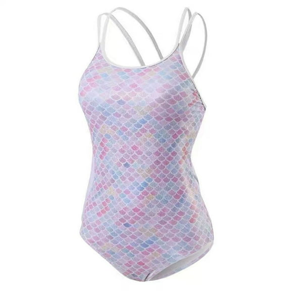 Little Girls Swimsuits Beach Swimwear Bathing Suit For Beach Light Purple,7-8T Girls' Bikini Sets