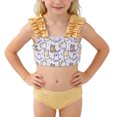 thumbnail image 1 of Little Girls Swimsuits Swimsuit Girl, Summer Toddler Girls Cartoon Printed Ruffles Two Piece Swimwear Swimsuit Bikini Bathing Suits Set, 1 of 8