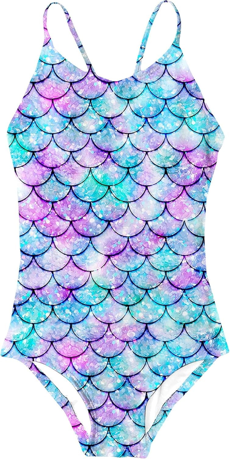 Little Girls Swimsuits Quick Dry Beach Swimwear Bathing Suit for Beach