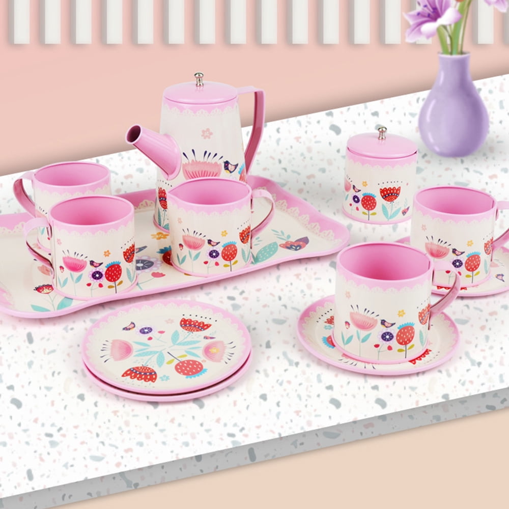 Little Girls Tea Party Set - 11 Princess Tea Party Toys Including